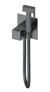 Гигиенический душ со смесителем Wonzon & Woghand WW-88829910-BGM с термостатом тёмный графит